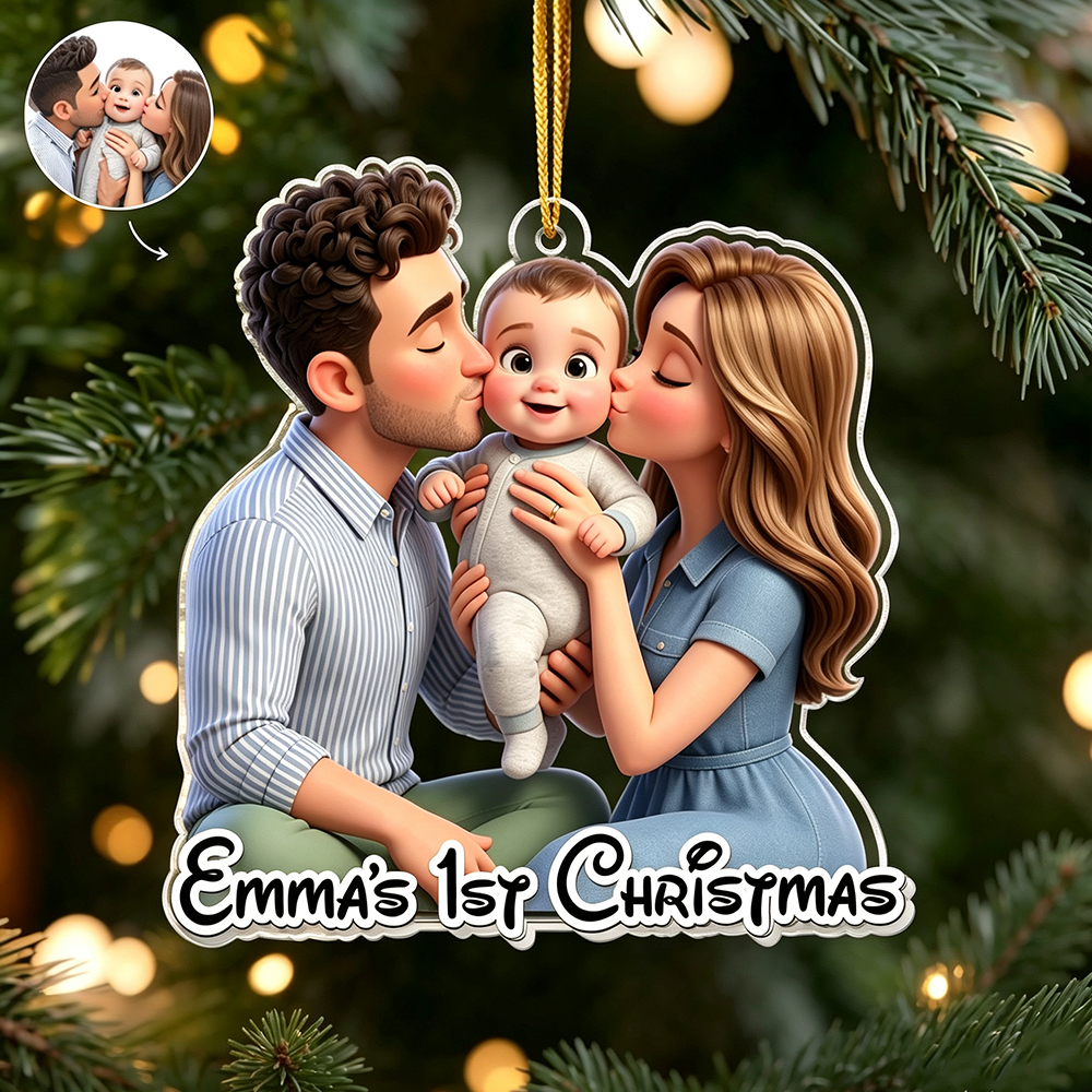Personalized Acrylic Family First Christmas Ornaments | MCGift377