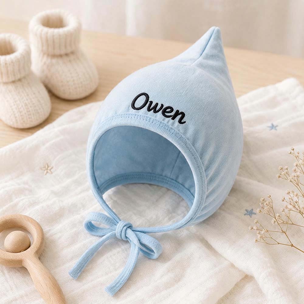 Personalized Embroidered Newborn Coming Home Baby Pixie Bonnet | HSKid88