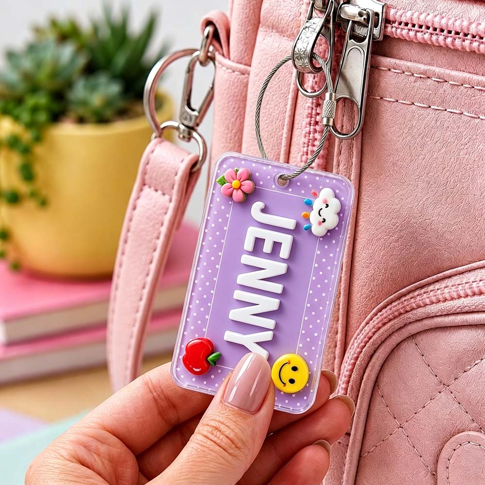 Personalized Kids Name Tag With Emergency Contact Info | CWGift104