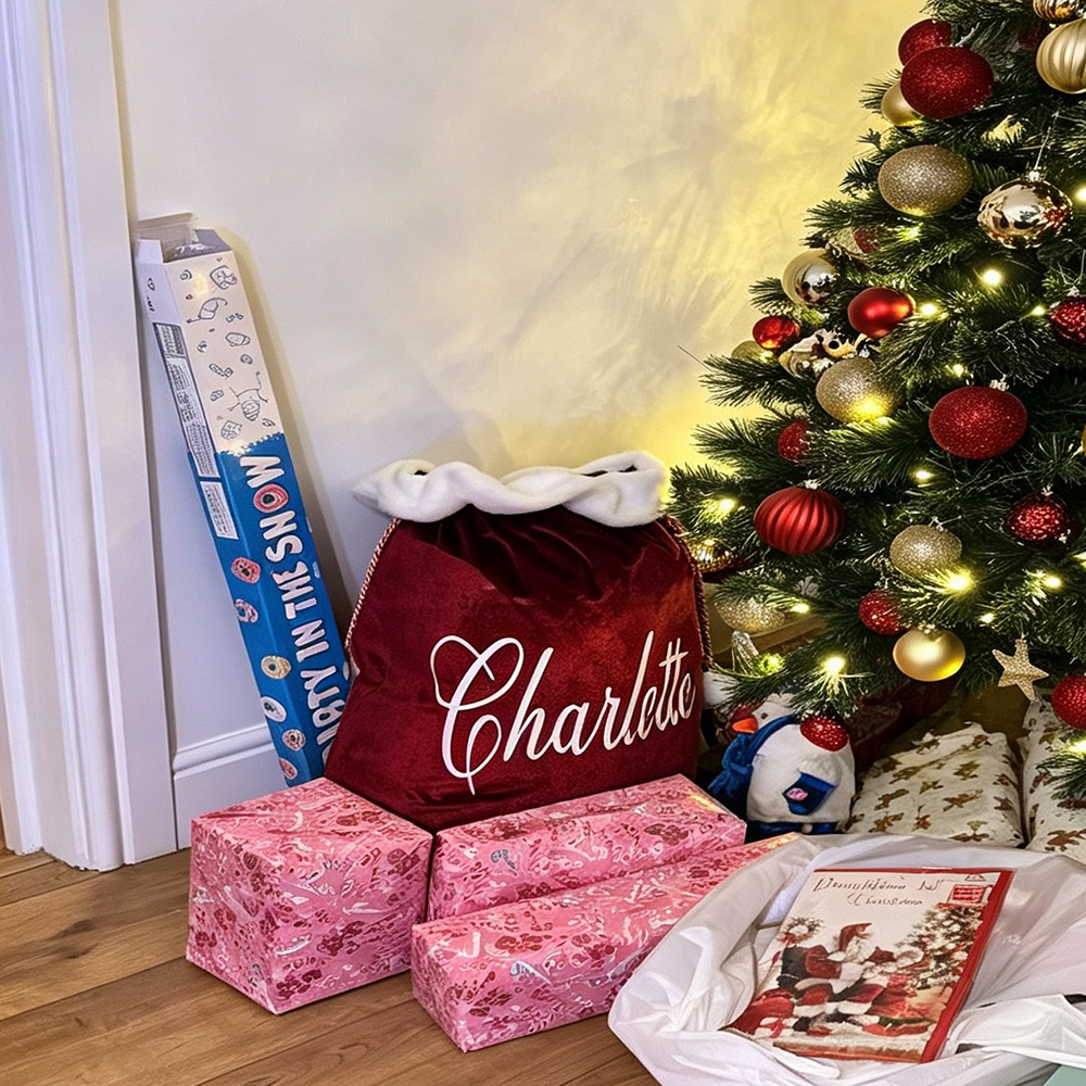 Personalized Christmas Velvet Santa Sack for Gifts | MCGift102
