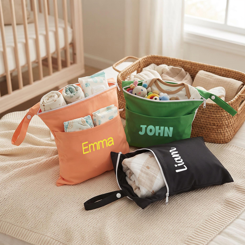 Personalized Waterproof Daycare Pouch For Kids Spare Clothes | CWBaby537