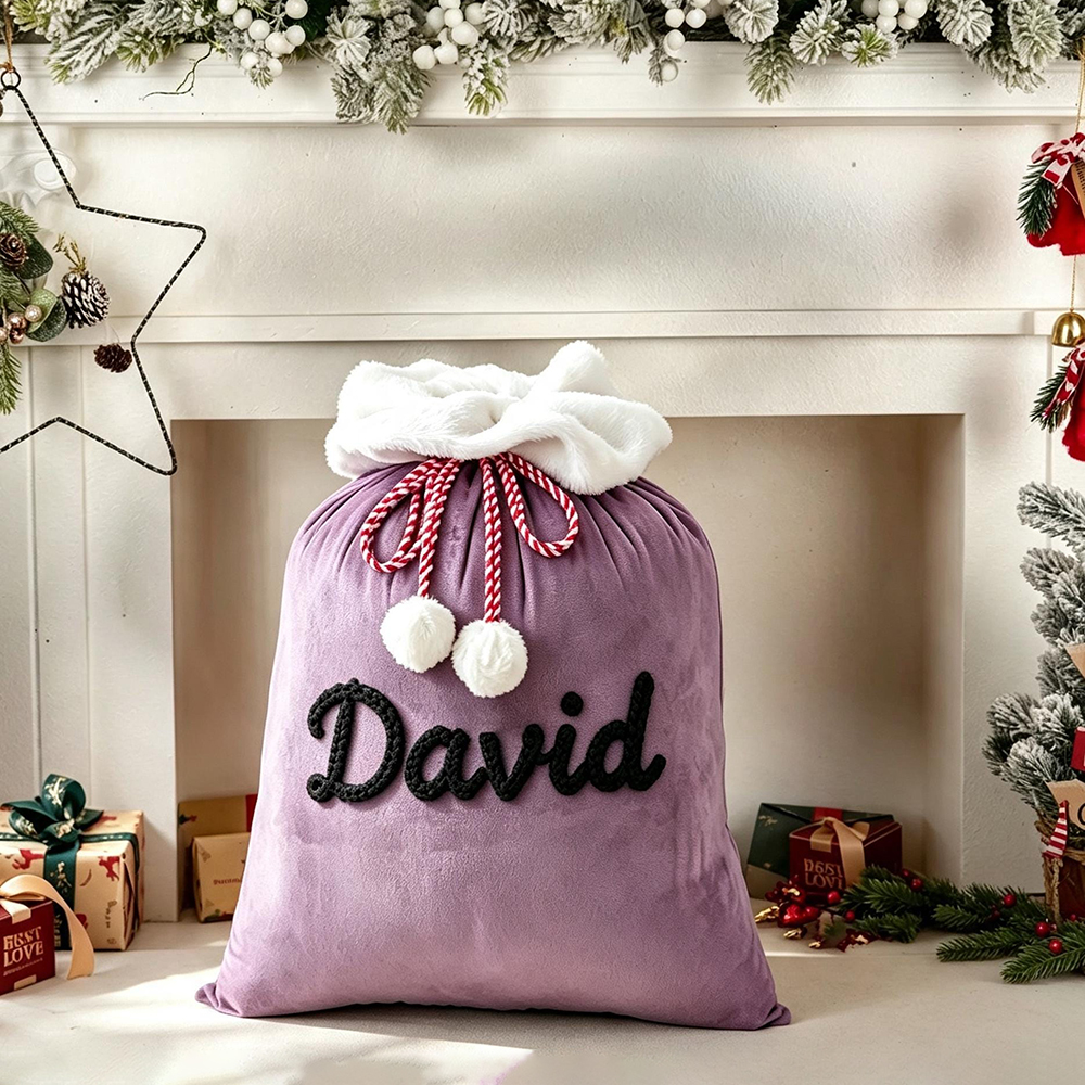 Personalized Large Christmas Velvet Santa Sack for Gifts | MCGift199