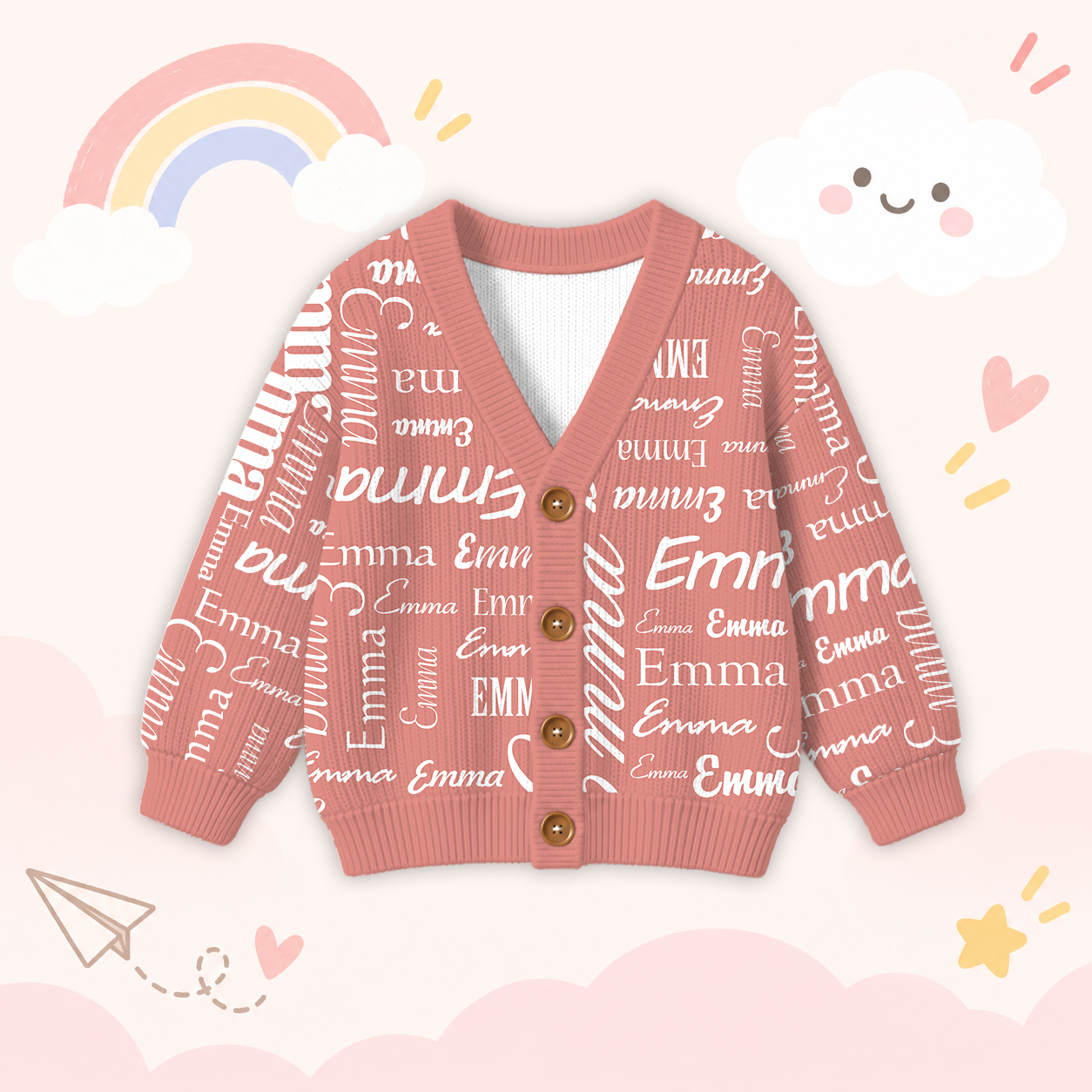 Personalized Lovely Kids Colorful Knit Sweater | CWSweater01