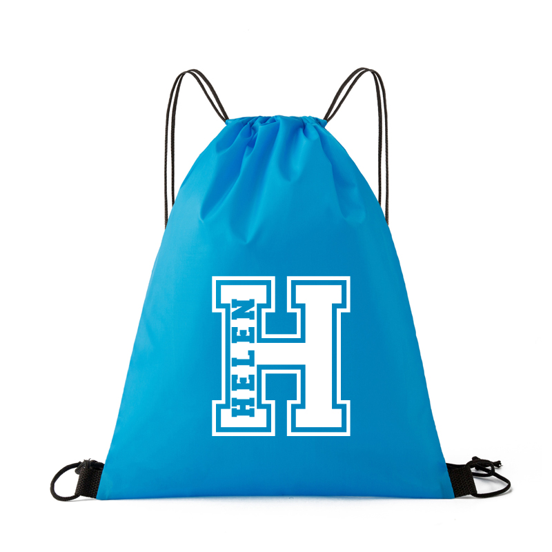 Personalized Initial & Name Beach Drawstring Rucksack Bag | CWBeach70