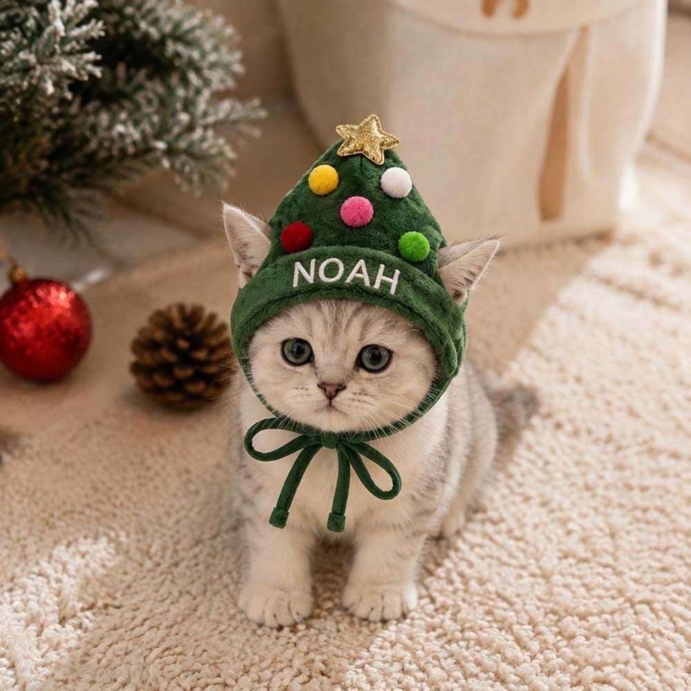 Personalized Embroidered Christmas Pets Hat | MCGift410