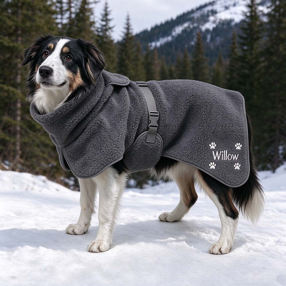 Personalized Embroidered Winter Warm Dogs Fleece Coat | BKPet602