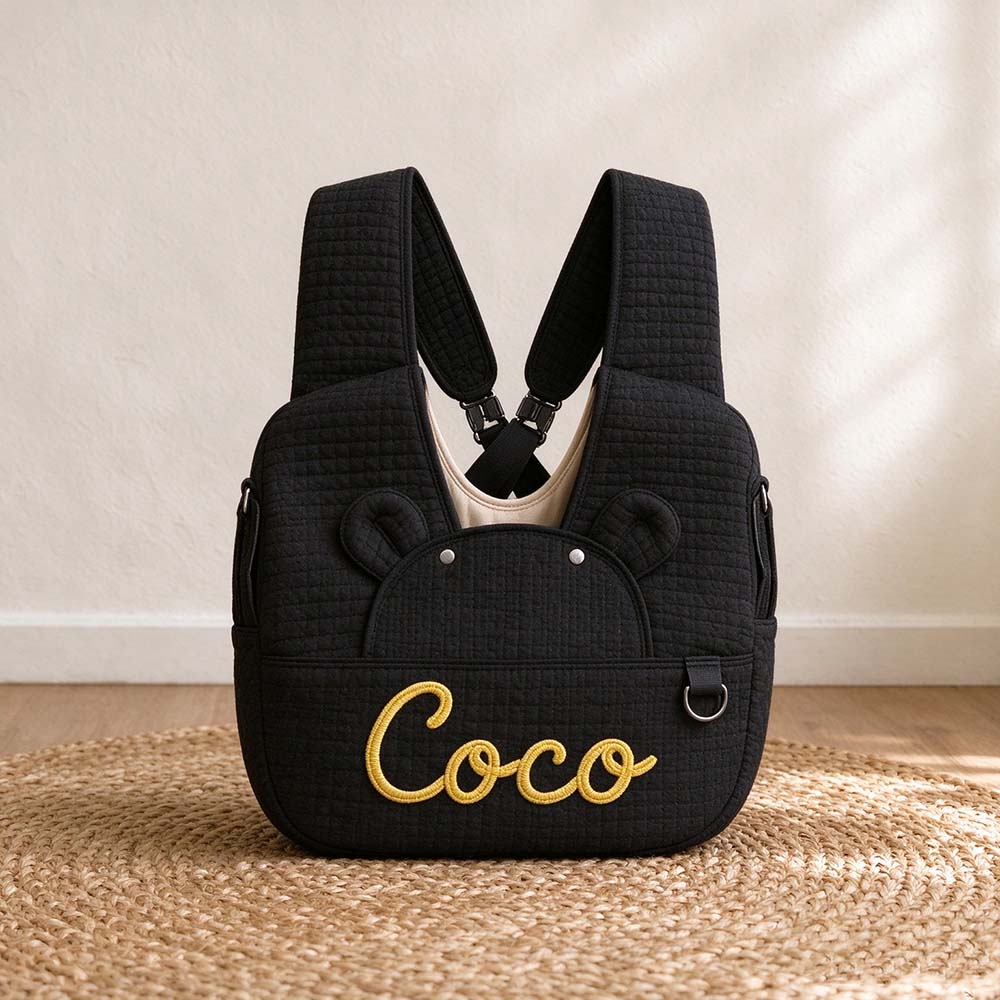 Personalized Hand Embroidered Quilted Pet Carrier Bag | BKPet605