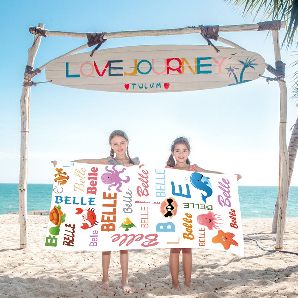 Personalized Lovely Kid Towel for Summer & Beach | CWTowel115