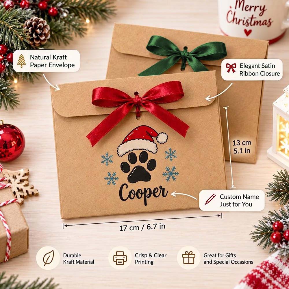 Personalized Christmas Lovely Money Holder with Satin Ribbon | MCGift443