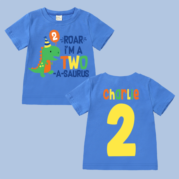 Personalized ROAR Dinosaur Theme Birthday T-Shirt | inBirth18