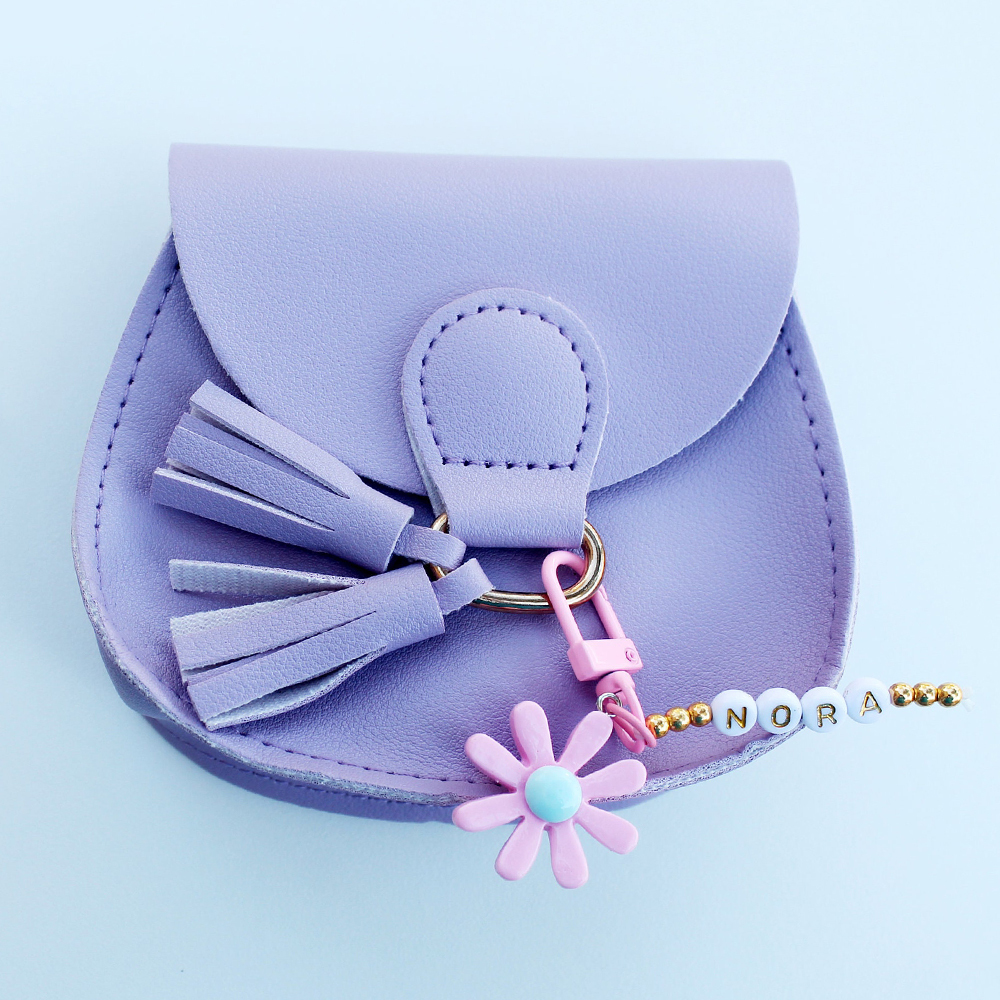 Personalized Girls Color Daisy Tassel Purse | CWPack86