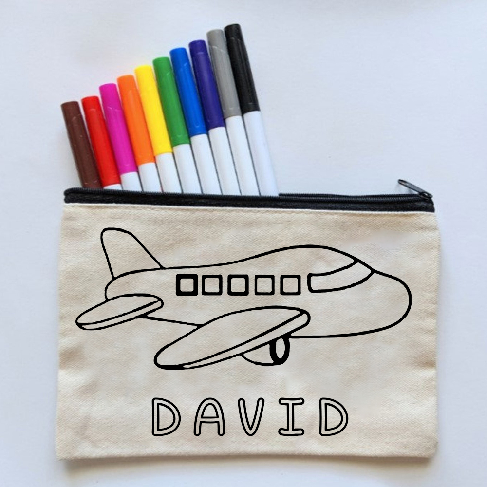 Personalized Gift Color Your Own Bag Kit (Colored Pencils Included)