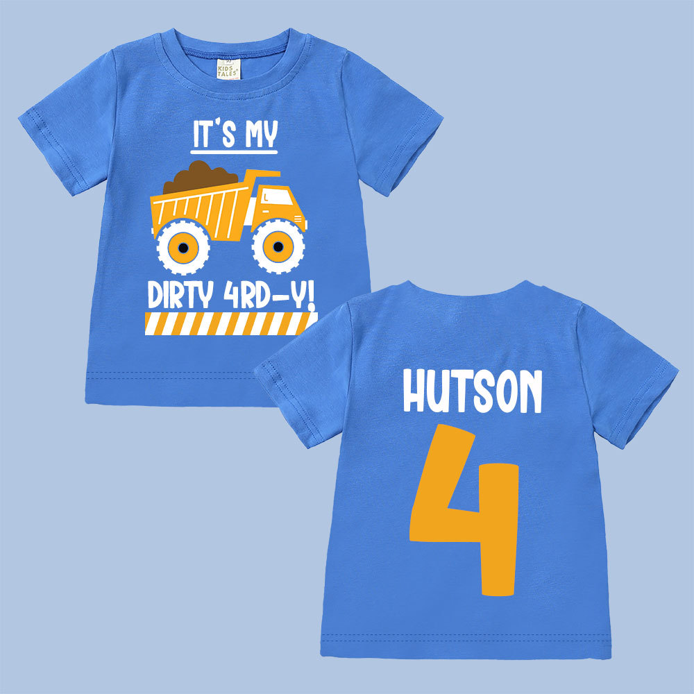 Personalized Truck Construction Dirty Birthday T-Shirt | inBirth25