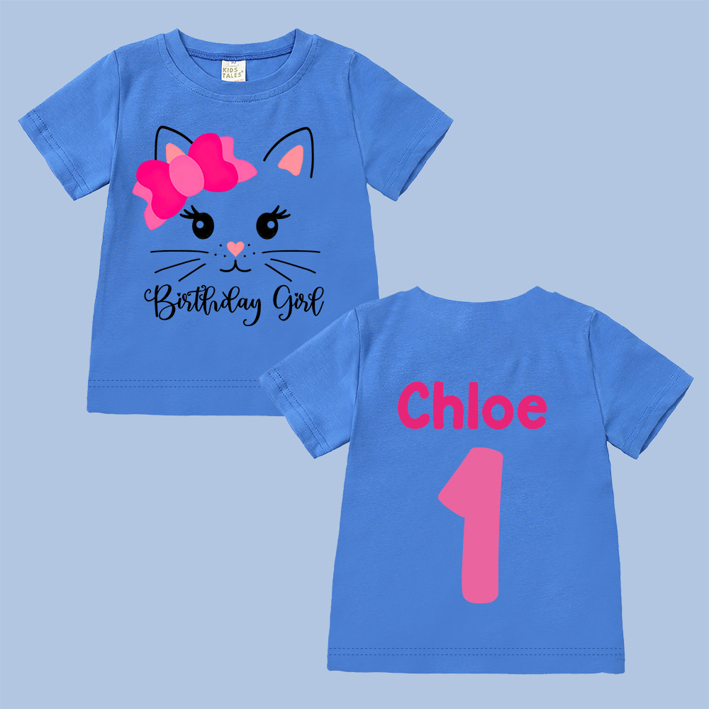 Personalized Cat Theme Kitten Birthday T-Shirt | inBirth32