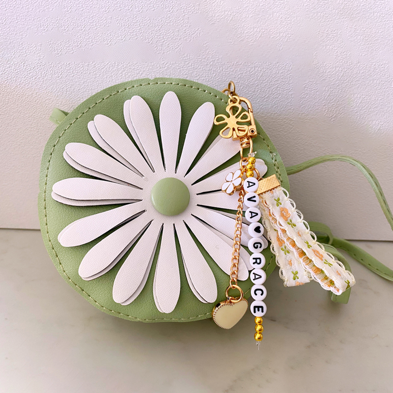 Personalized Girls Color Daisy Tassel Purse | CWPack90