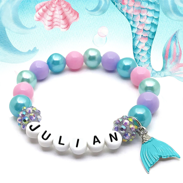 Personalized Mermaid Bead Bracelet For Kids & Adult | GSBeach07