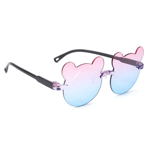 Personalized Bear Outline Rimless Sunglasse For Kids | CWBeach101