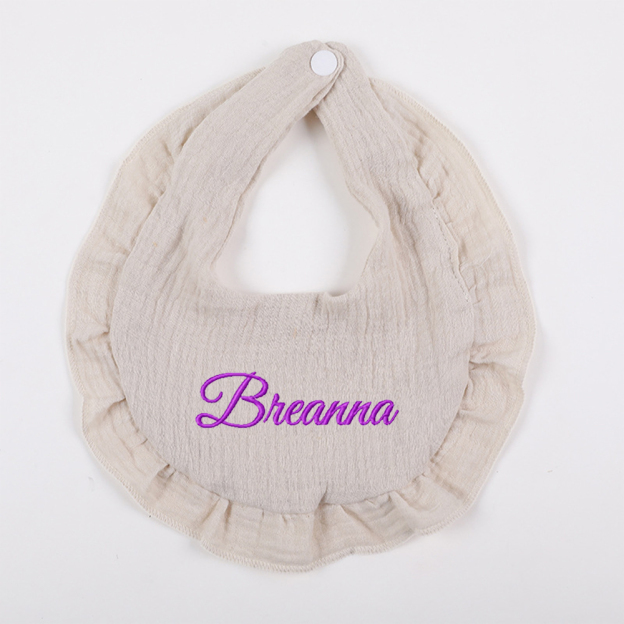 =Personalized Embroidered Baby Cotton Gauze Bibs | CWBaby59