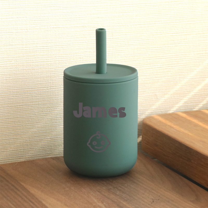Personalised Baby Food Grade Sippy Silicone Cup  | CWBaby65
