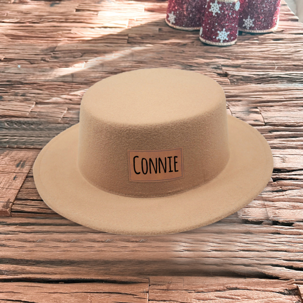 Personalized Leather Patch Jazz Hat for Comfort & Unique | CWBeach104