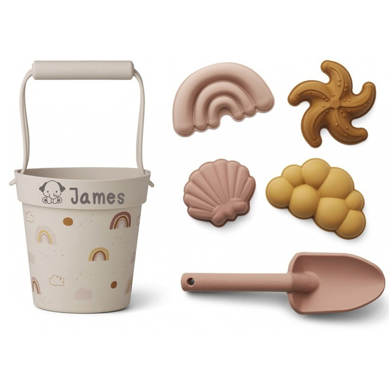 Personalized Kids Silicone Beach Bucket Set | CWToy45