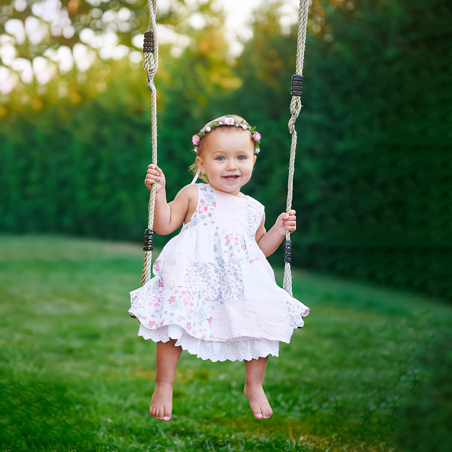 Personalized Kid's Wooden Garden Swing | CWToy50