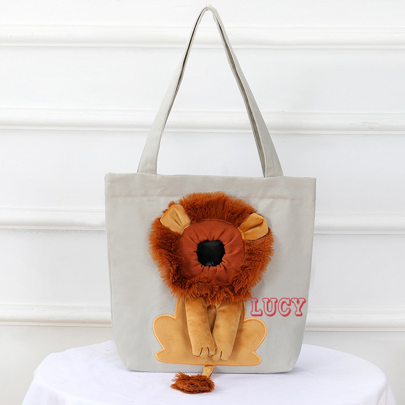 Personalized Lion Design Portable Breathable Cute Pet Carriers | BKPet60