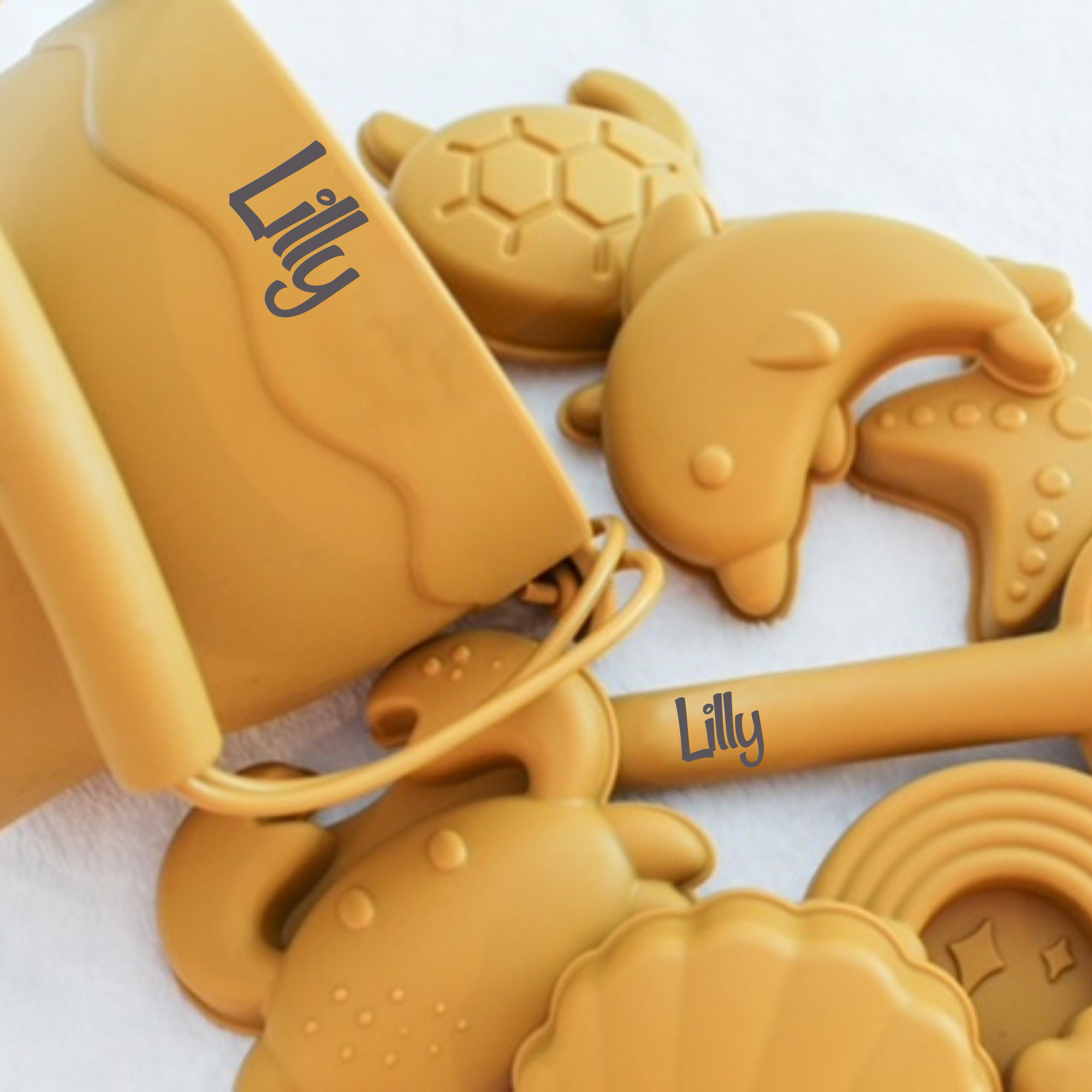 Personalized Kids Silicone Beach Bucket Set | CWToy52