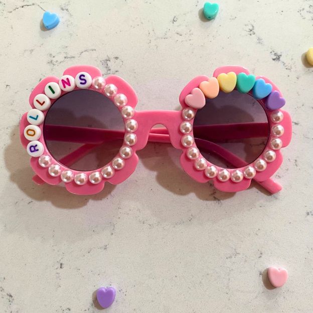 Personalized Colorful Flower Sunglasses For Kids | CWBeach117