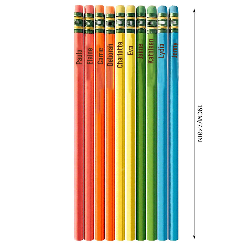 Personalized Colored 10 Pcs Pencil Set | CWTeach04