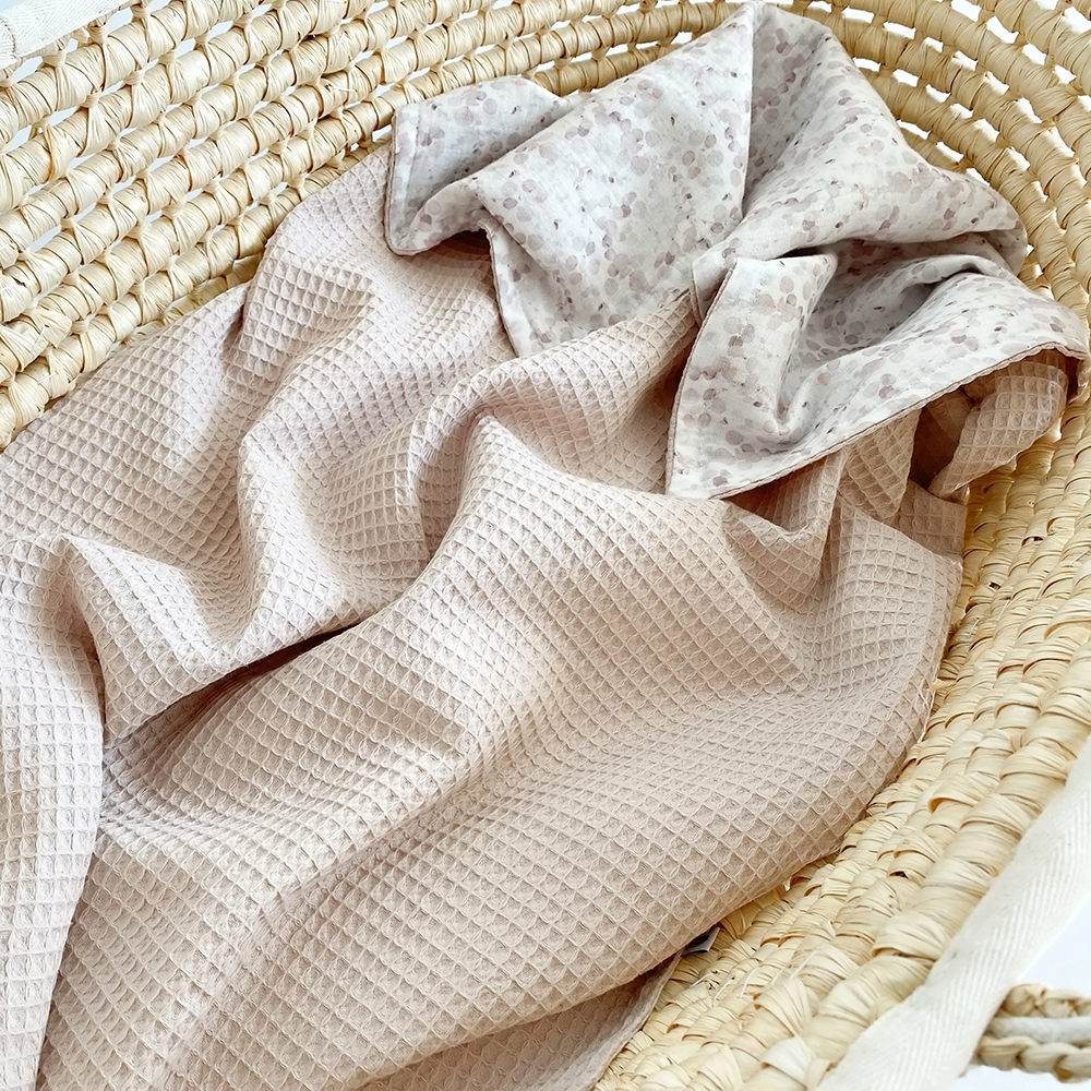 Personalized Embroidered Organic Waffle Blanket for Comfort & Unique| CWBaby81
