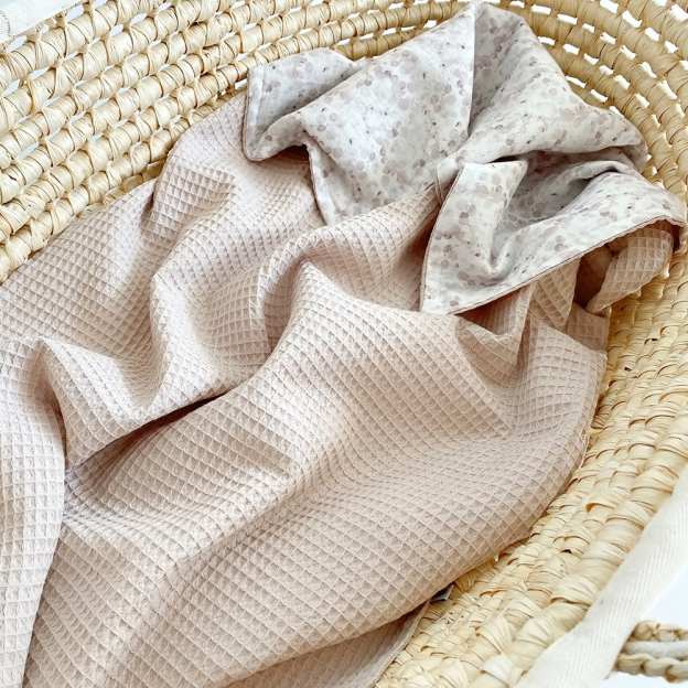 Personalized Embroidered Organic Waffle Blanket for Comfort & Unique| CWBaby81