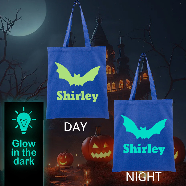 Personalized Glow In The Dark Halloween Treat Bag | MCGift32