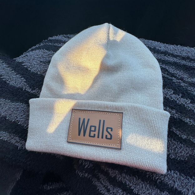 Personalized Leather Patch Beanie for Comfort & Unique | HSKid37