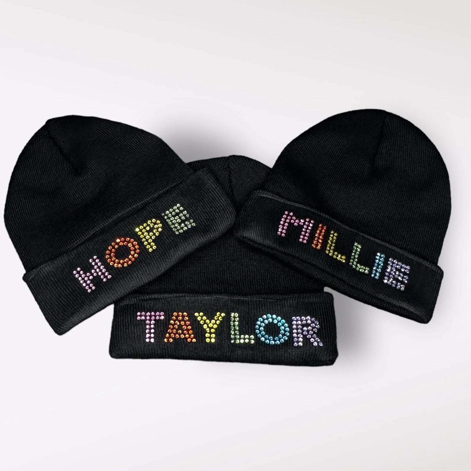 Personalized Kid Sparkly Rhinestone Beanie for Comfort & Unique | HSKid43