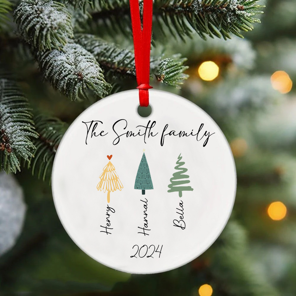 Personalized Family Christmas Tree Ornaments Decoration | MCGift5701