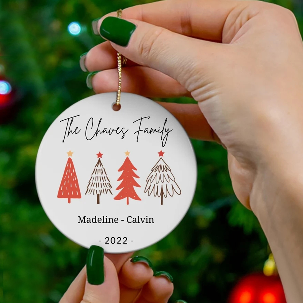 Personalized Family Christmas Tree Ornaments Decoration | MCGift5706