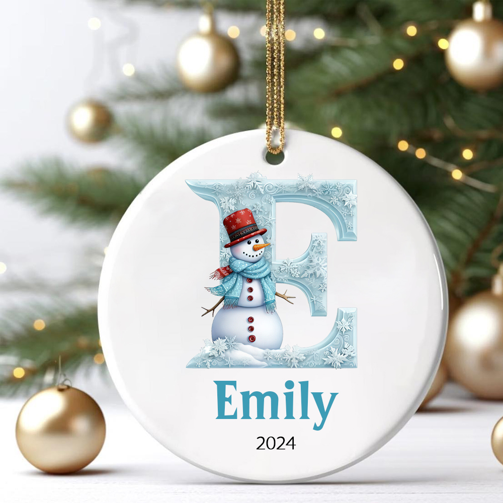 Personalized Christmas Monogram Ornaments Decoration | MCGift5708