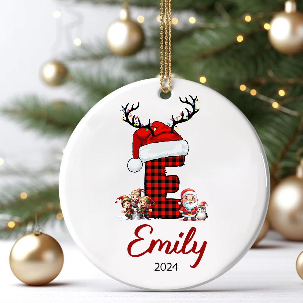 Personalized Christmas Monogram Ornaments Decoration | MCGift5709