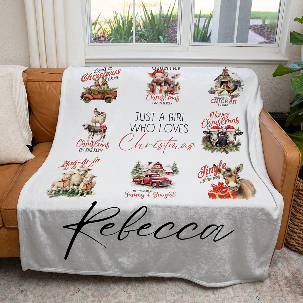 Personalized Merry Christmas Blanket for Comfort & Unique | BKMC23