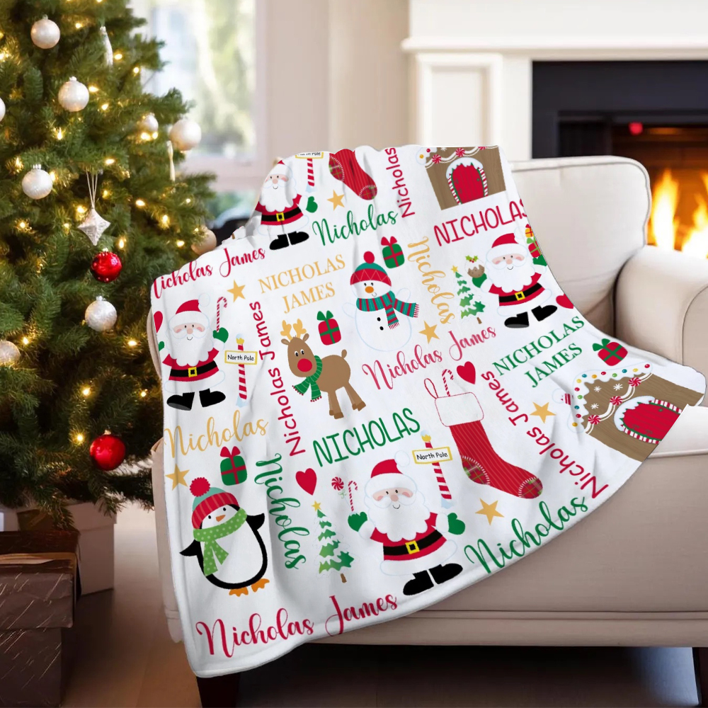 Personalized Merry Christmas Blanket for Comfort & Unique | BKMC32