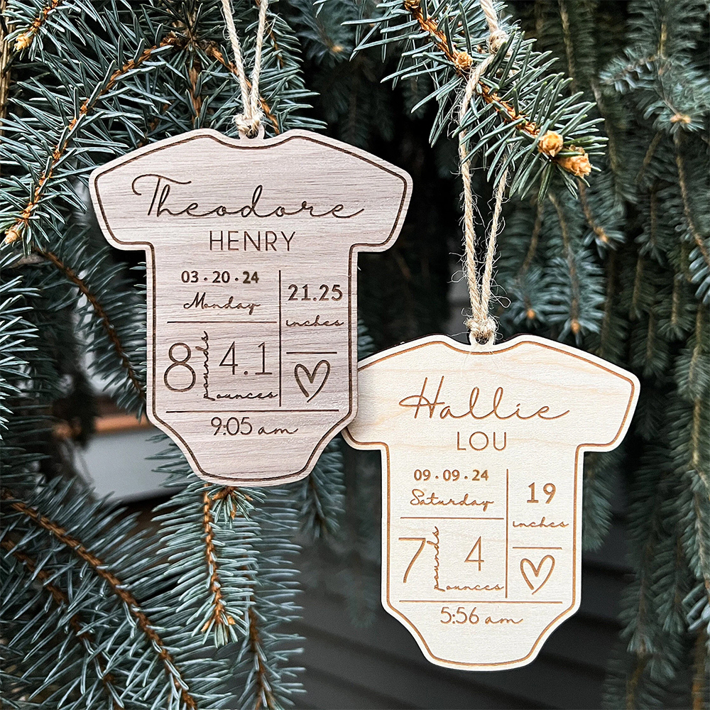 Personalized Baby's First Christmas Wood Ornament | MCGift85
