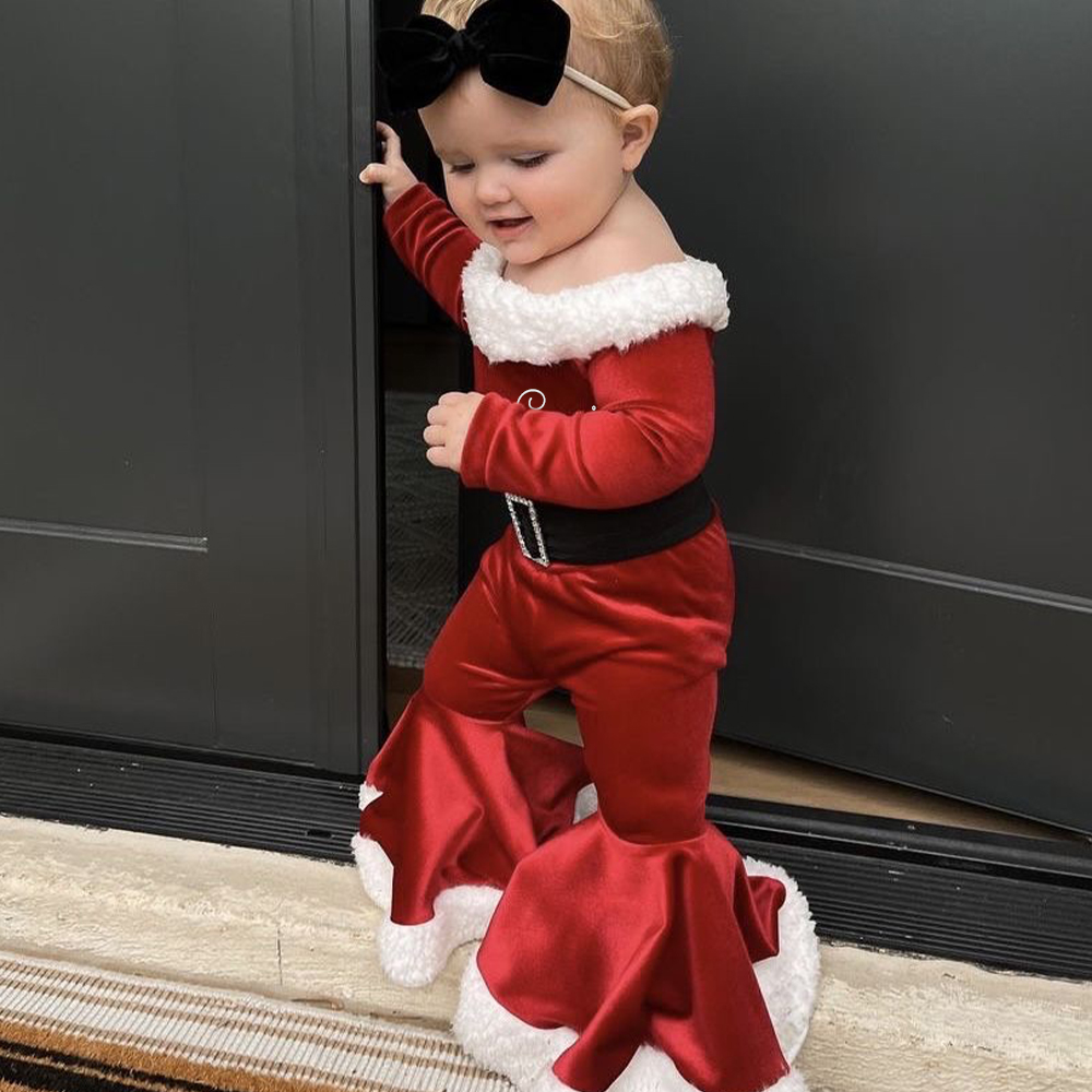 Personalized Kid Christmas Santa Claus Outfit | MCGift94