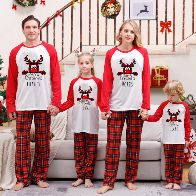 Personalized Matching Family Christmas Pajamas Set | CWFamily09