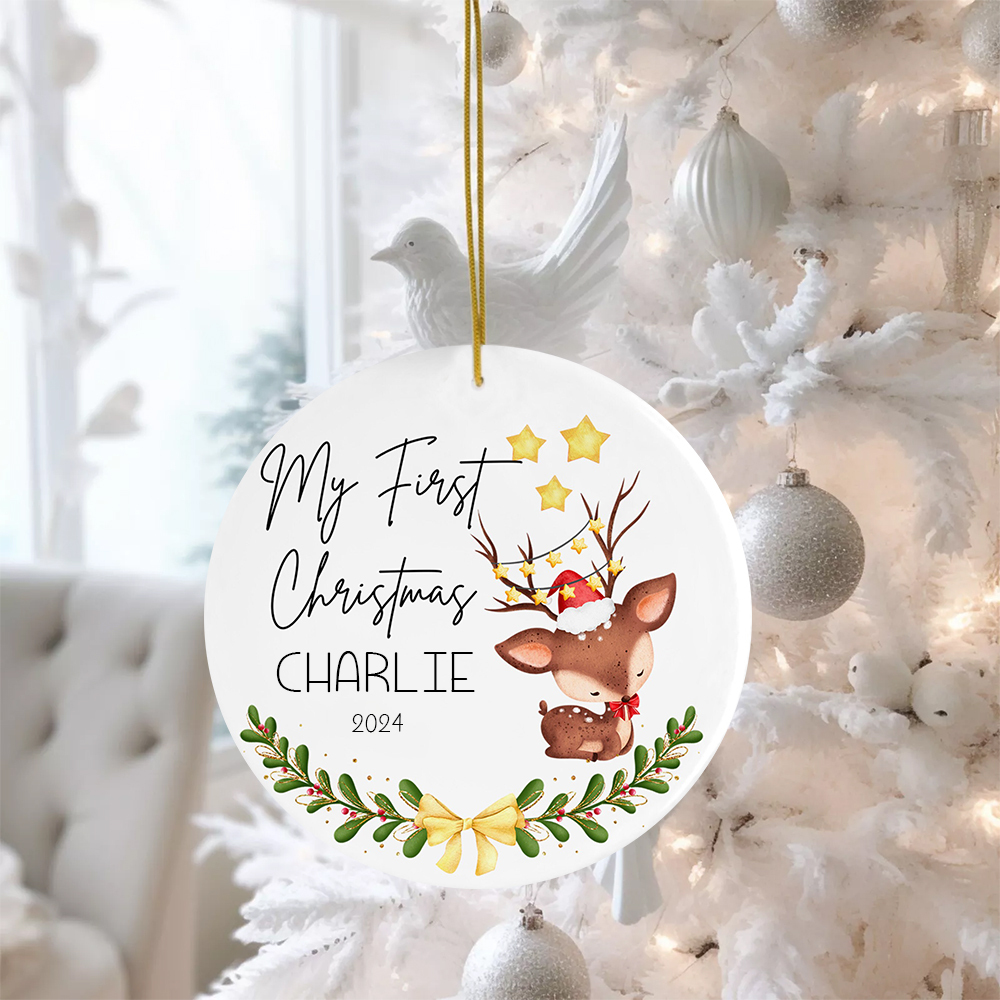 Personalized Cute Elk Christmas Ornaments Decoration | MCGift5721