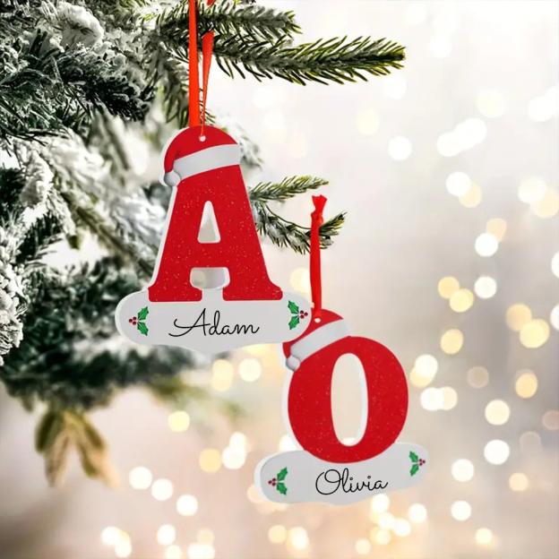 Personalized 26 Letters Christmas Tree Ornament | MCGift101