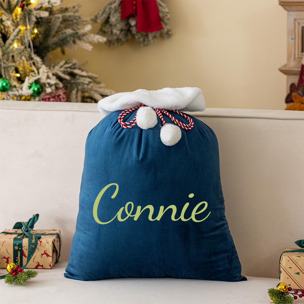 Personalized Christmas Velvet Santa Sack for Gifts | MCGift102