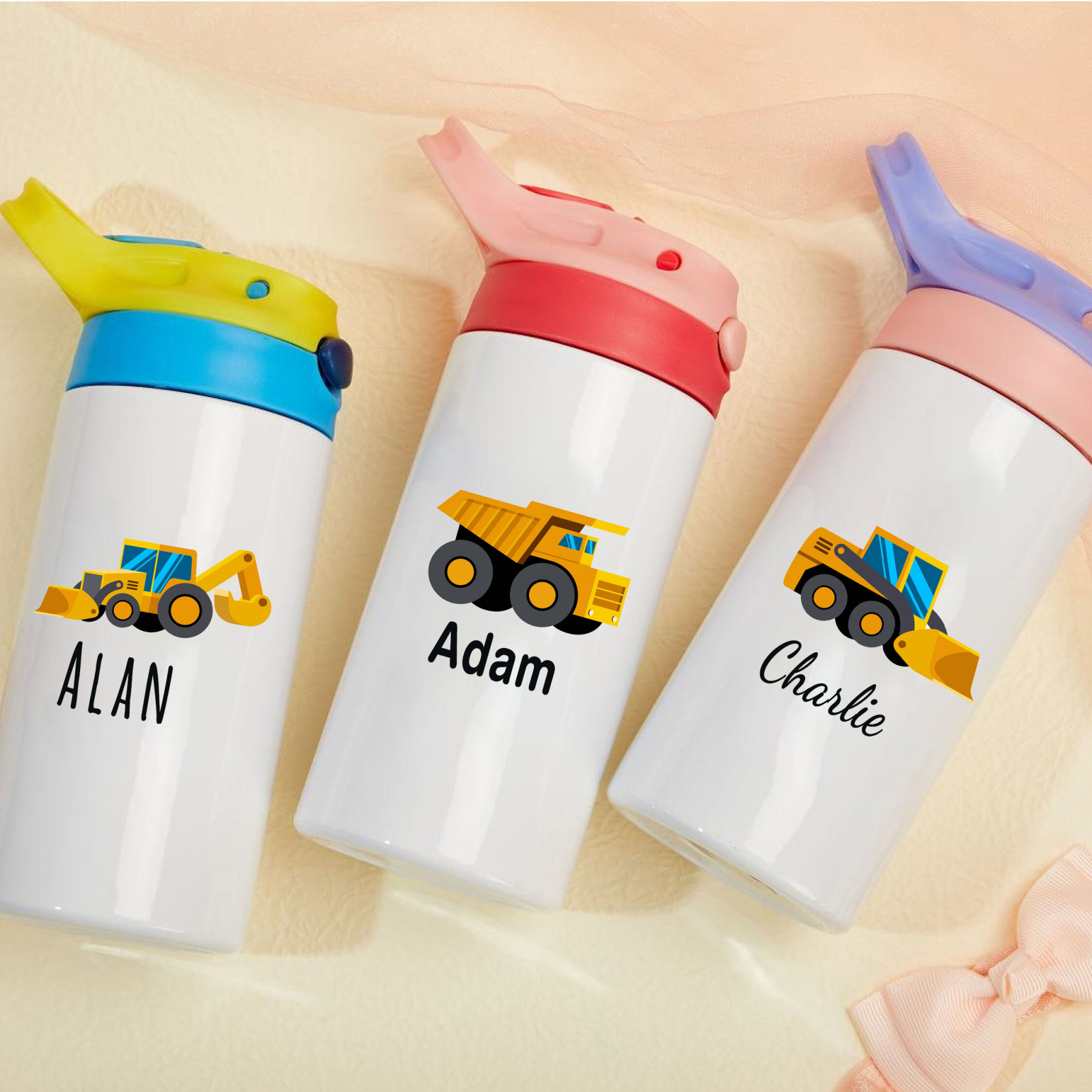 Personalised BPA Free 12oz Truck Water Bottles | YouBottle43
