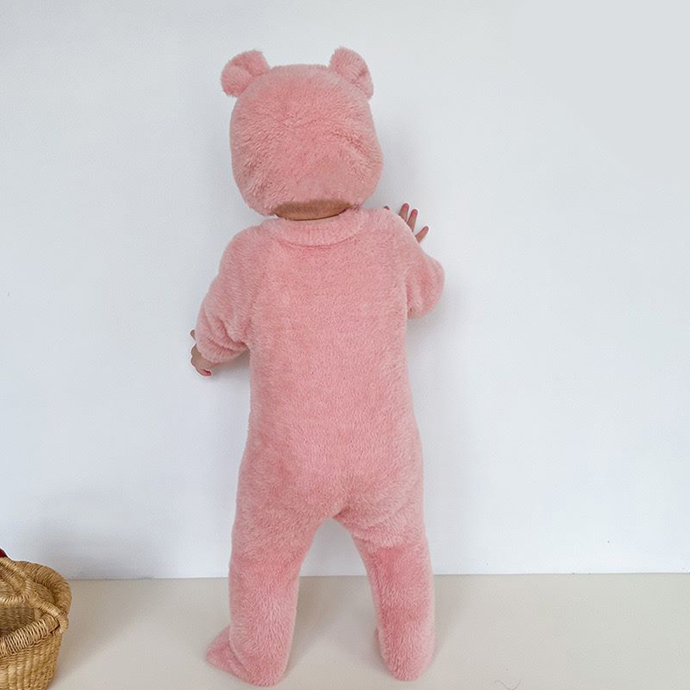 Personalized Baby Mink Cashmere Jumpsuit With Hat | CWBaby116