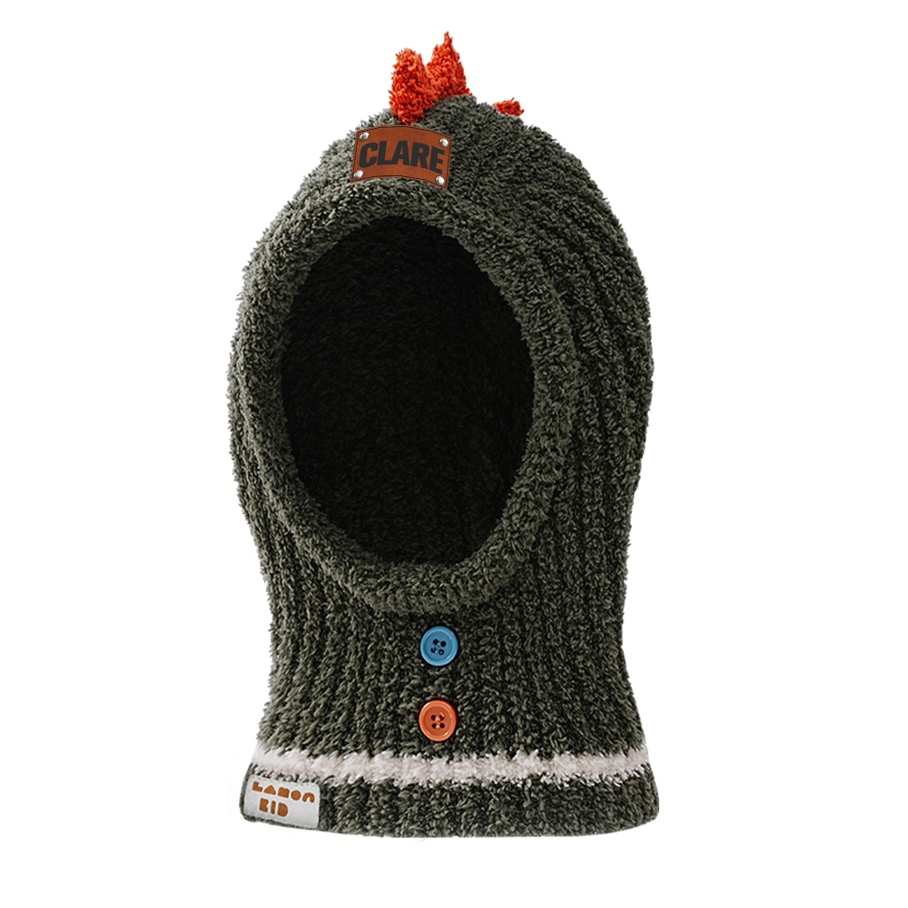 Personalized Leather Patch Kid Knitted Hat|CWBaby123